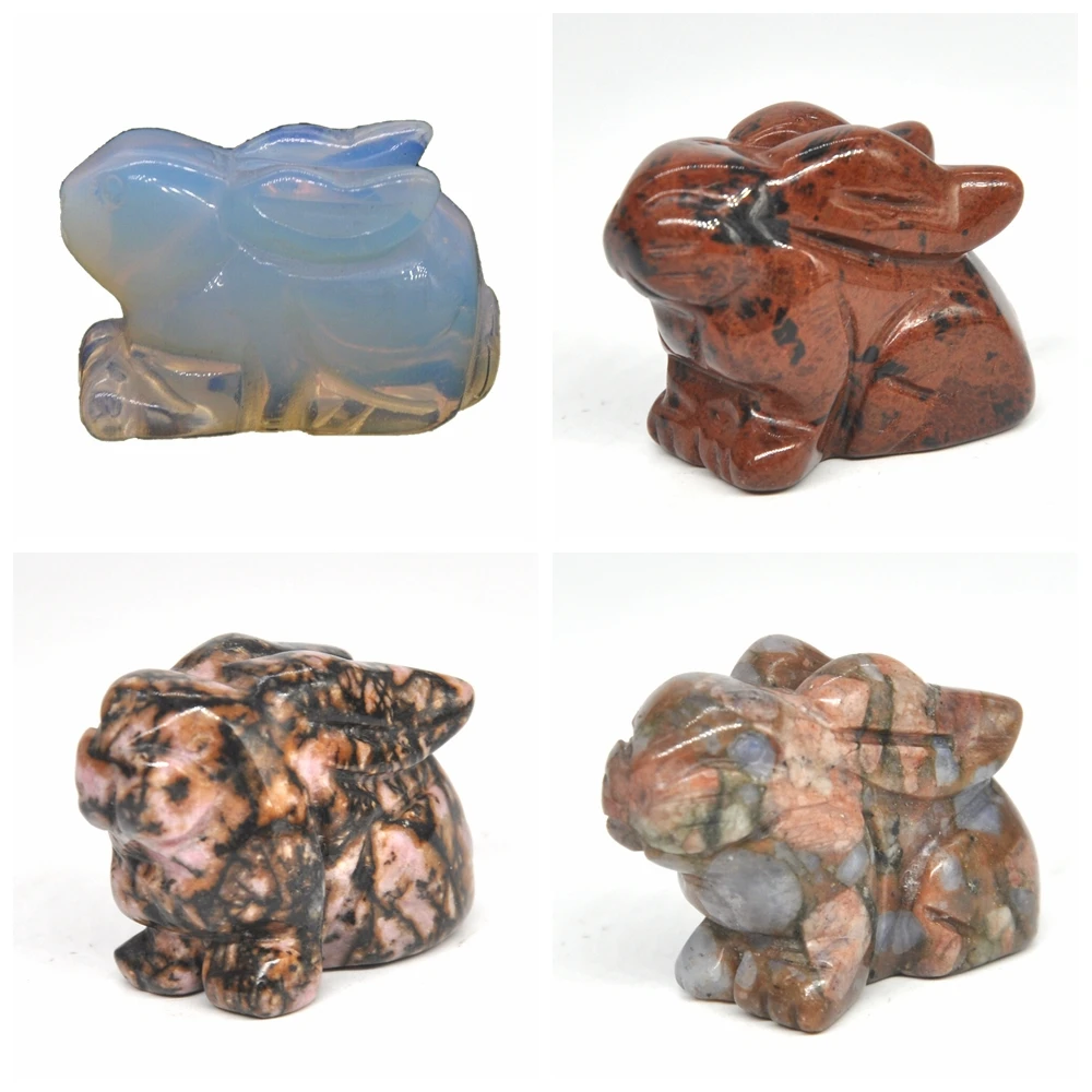 1 5 &quotСтатуя кролика из натуральных драгоценных камней украшение для комнаты