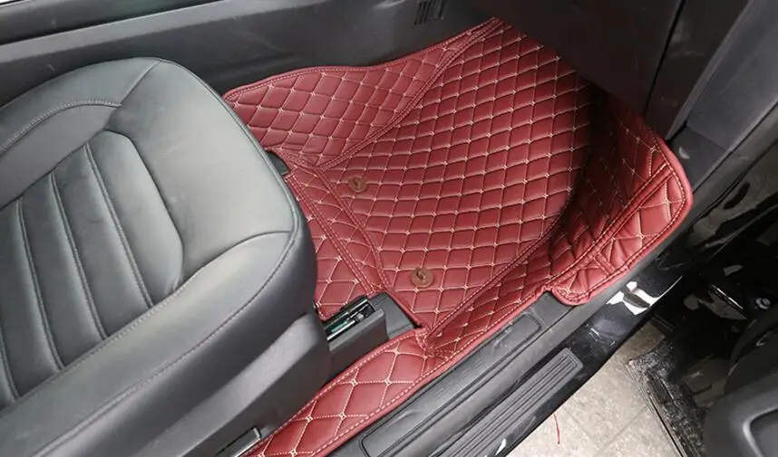 

Red Car Floor Mats Custom Fit For Ford Edge 2015 Car Styling Auto Floor Mat Car Accessory Carpet Cover