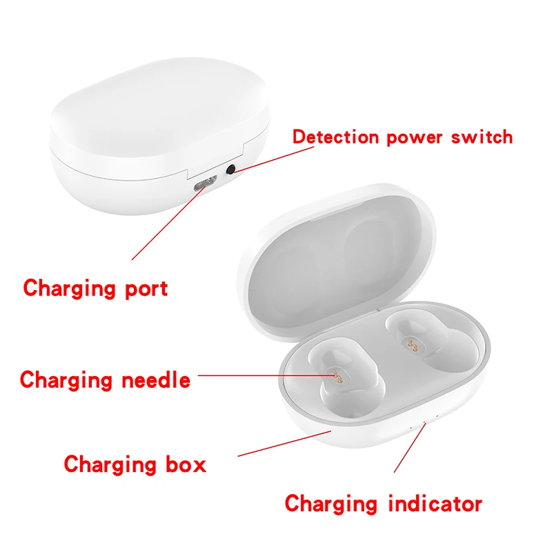 Чехол с зарядным устройством для беспроводных Bluetooth-наушников Xiaomi AirDots Redmi air dots