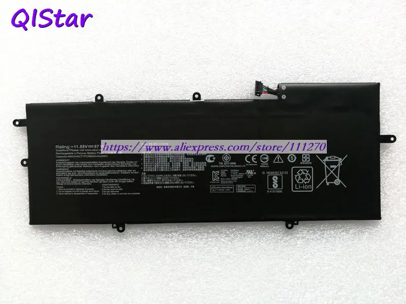 QISTAR 11,55 V 57Wh натуральная C31N1538 Аккумулятор для ноутбука Asus ZenBook флип UX360UA UX360UA-1A UX360UA-1B UX360UA-1C UX360UA-C4010T