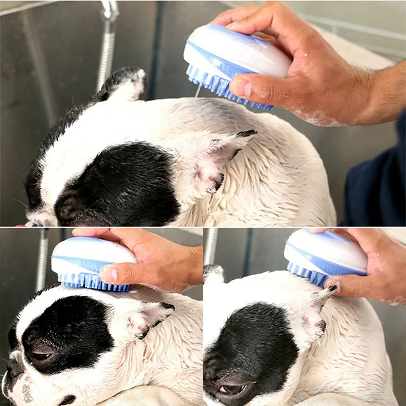 

Silicone Dog Bath Brush Pet Comb SPA Shampoo Massage Brush Shower Pet Hair Remover Comb For Dogs Cats Pet Grooming Tool