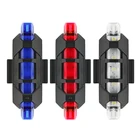 Задний фсветильник для велосипеда, 1 шт., USB, перезаряжаемый, светодиодный