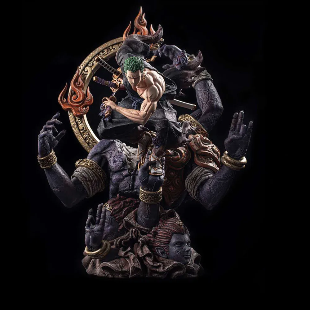 Аниме большой размер 52 см один кусок ророноа Зоро экшн-фигурка Луффи смола статуя