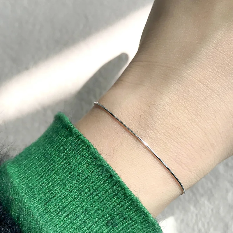 Серебряный Цвет браслет для женщин двойной жемчужные бусы регулируемый змеиные