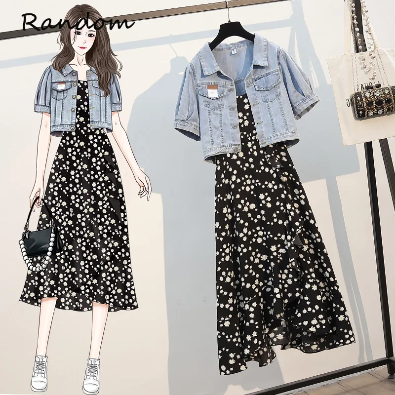 Для женщин Большие размеры L-4X платье костюм джинсовая куртка пальто Топ и летнее