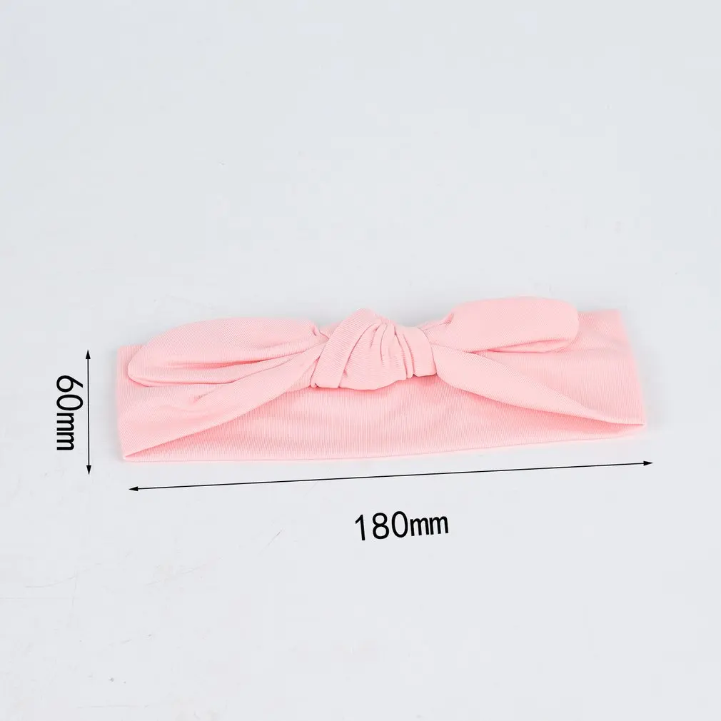 

European American Fashion Solid Color Bowknot Baby Children Headband Elastic Newborn Baby Girls Headband Hair Accessories
