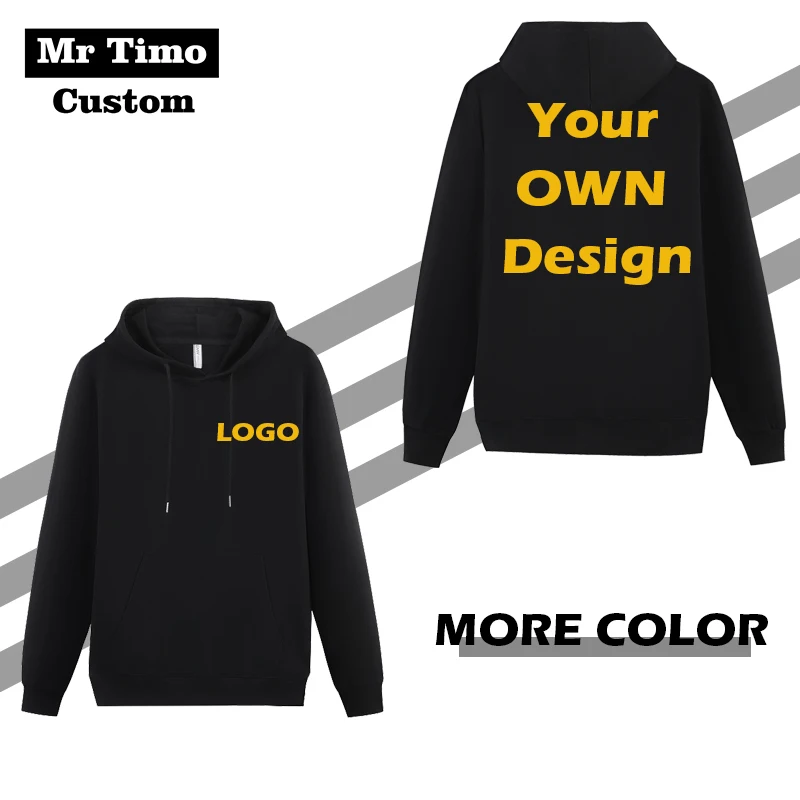 

2020 Autumn And Winter Hoodies Custom Logo Text DIY Group Clothing Customized Men/Women Casual Sweatshirt