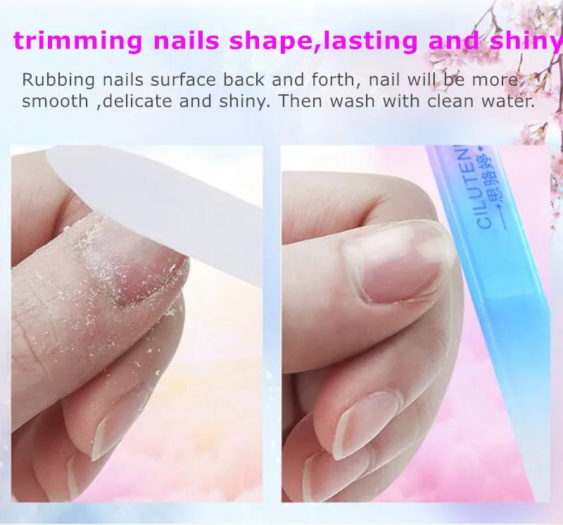 Оптовая продажа 1 шт. прочные пилочки для ногтей из хрустального стекла буфер