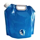 Складная портативная сумка для воды на 5 л для дома и улицы, с краном, сумка для хранения воды в автомобиле, мешок, Аварийная сумка для воды, Спортивная бутылка для верховой езды