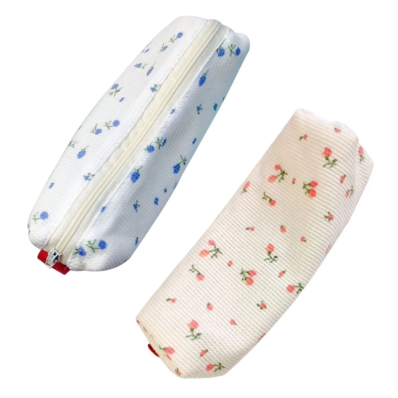 

Маленькая мультяшная сумка для ручек с цветами, многофункциональный канцелярский Органайзер, сумка, органайзер, карман для студентов и жен...