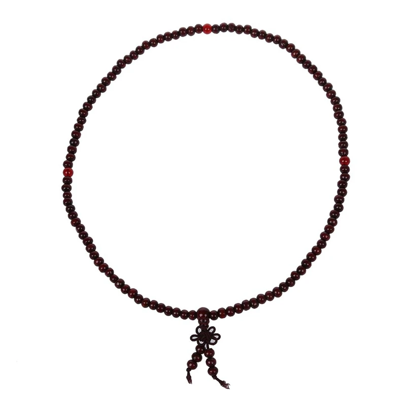 Буддийская молитва 5 мм коричневого сандалового дерева бусы ожерелье|Браслеты с