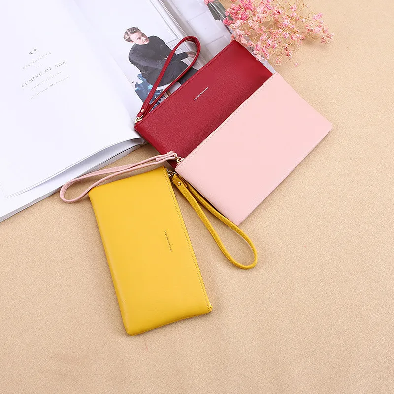 

2021 New Zipper Ladies Long Wallet Coin Purse Wallet PU Fashion Clutch Bag Large Capacity Ladies Wallet