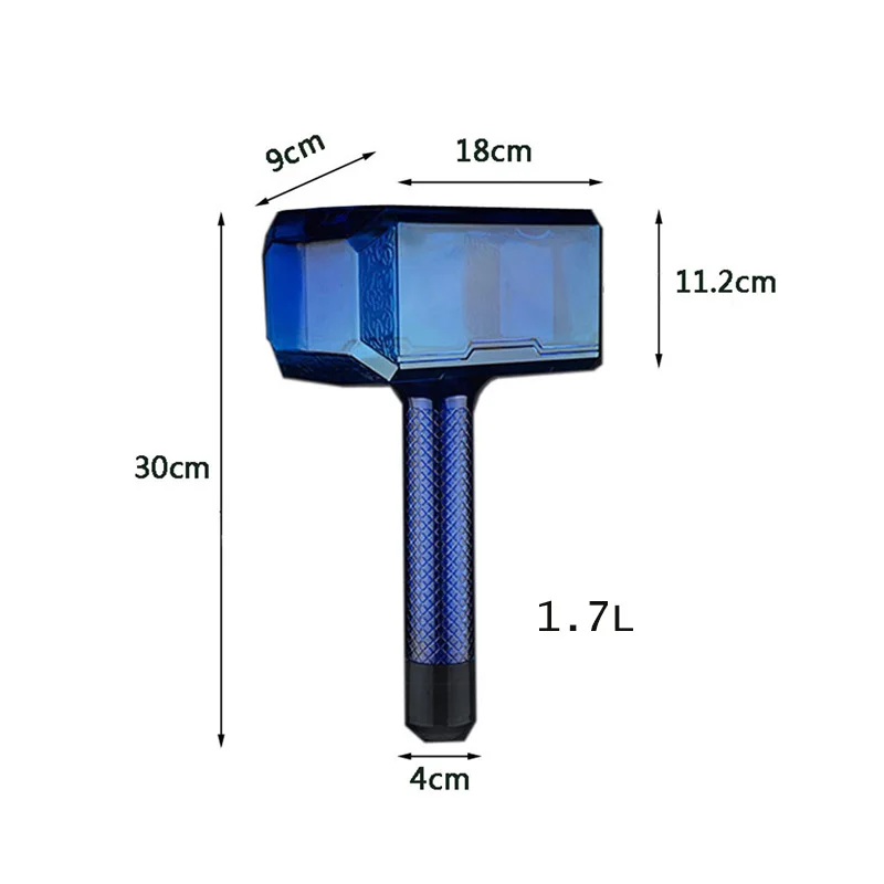 

PTL Multifunction Plastic Water Cup Personality Hammer Shape Kettle Portable Outdoor Travel Large Capacity
