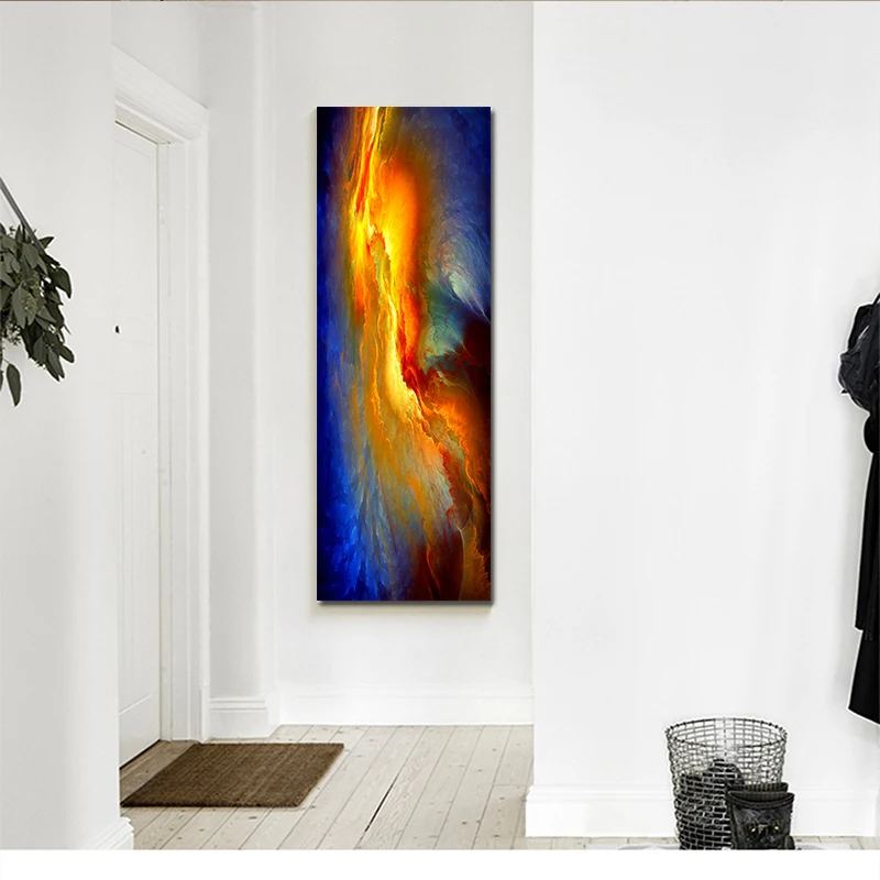 

2022 абстрактные цвета, нереальный холст, плакат, синий пейзаж, полиэфир, живопись, гостиная, настенная подвеска, картина