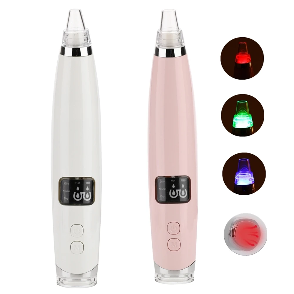 

Новый инструмент для удаления черных точек, вакуумный светодиодный светильник для удаления акне с 3 цветами лица, инструмент для глубокого ...