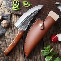 6hand forged butcher knife boning pig beef and sheep segmentation stainless steel wooden handle sharp chefs
