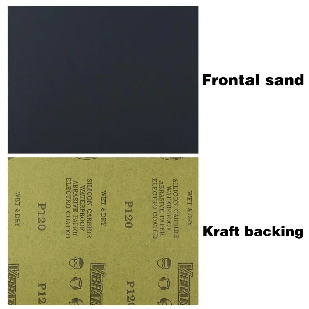 Мокрая и сухая наждачная бумага ассортимент зернистости от 60 до 2500 для автомобильной обработки дерева и отделки мебели. 35 штук в наборе.