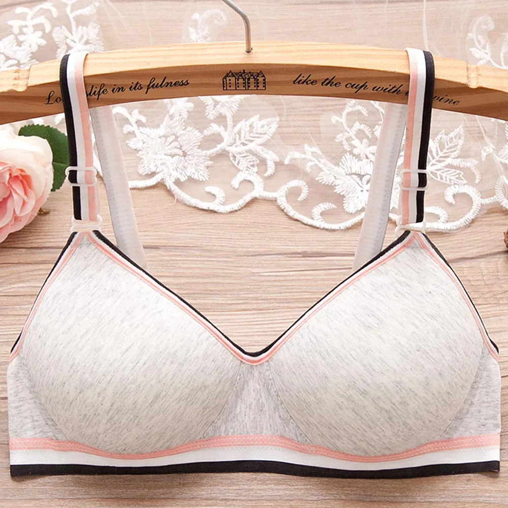 

Solid Colors Bras Padded Wireless Bra Young Girls Push Up Sexy Lingerie Teenage Girl Puberty Underwear BH
