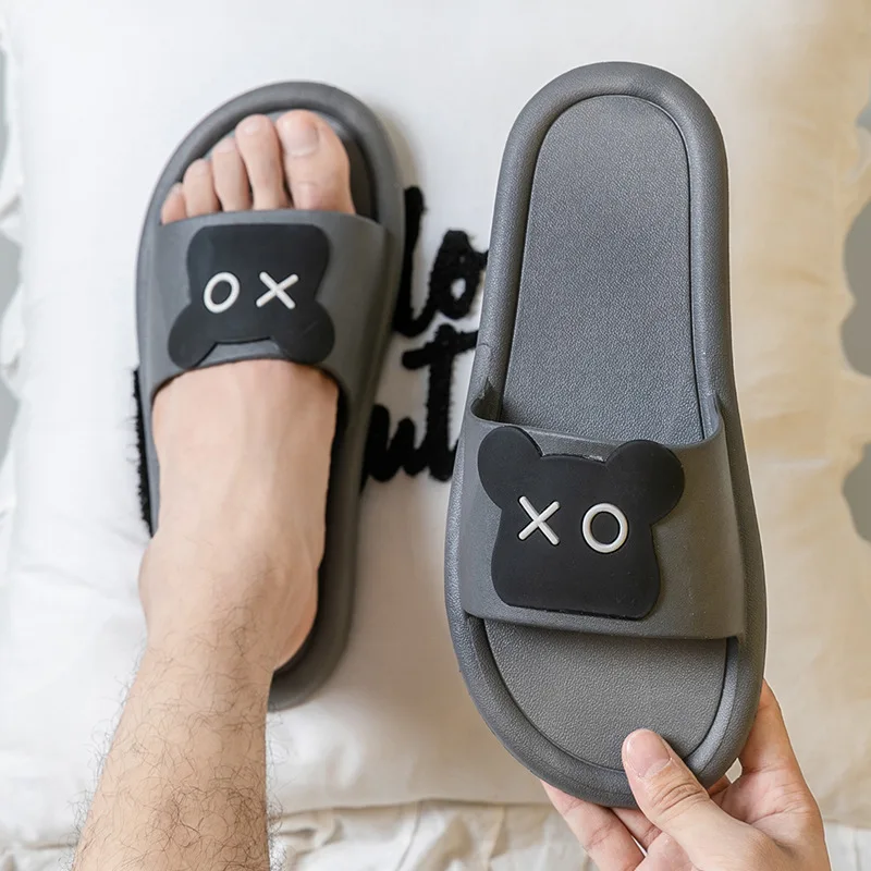 

Summer slippers women's 2021 cute peep-toe low platform flip-flops women's indoor flat beach slide women's