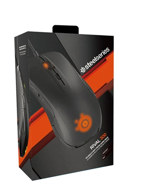 Игровая мышь Steelseries RIVAL 300S 7200 DPIOptical, светодиодный, эргономичная, Dota 2, аксессуары для компьютера, брендовая игровая мышь - Цвет: Black Rival 300