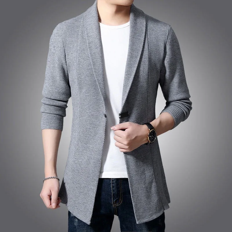 

Autumn 2020 new men's sweater Chinese style personality handsome cardigan sweater jacket to keep warm warm fashion street style