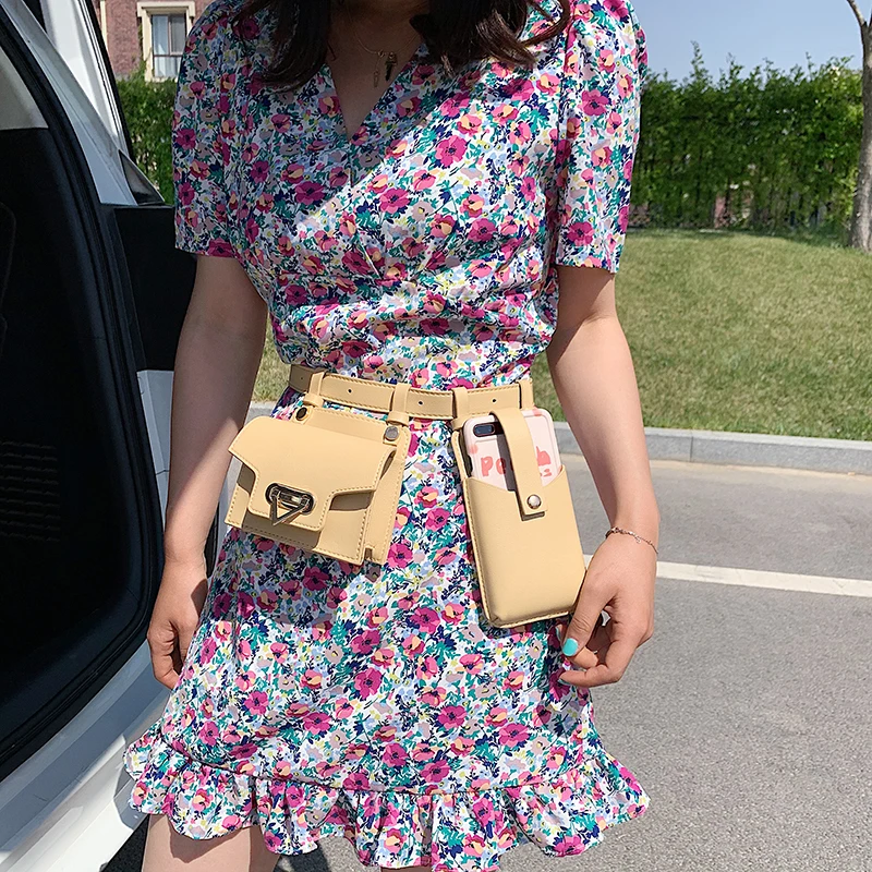 Новый дизайн крутые маленькие Поясные Сумки из искусственной кожи для женщин 2020