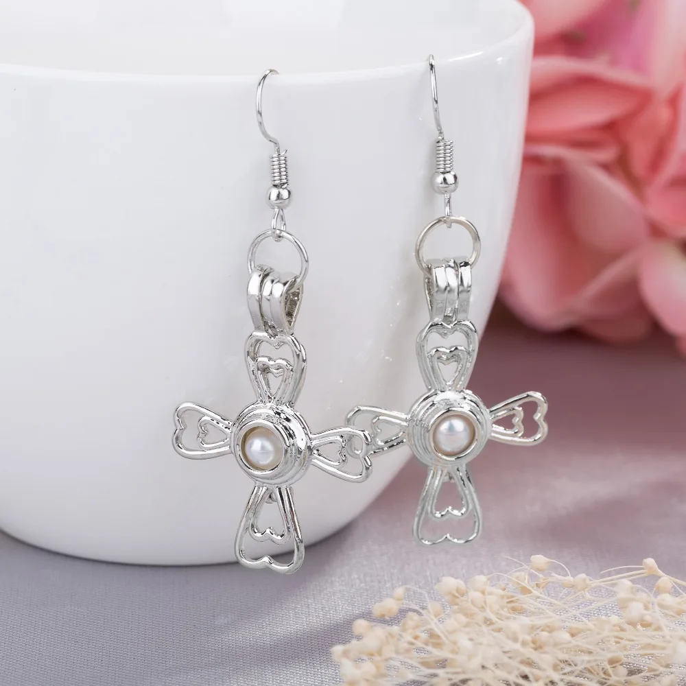 Жемчужная клетка Ювелирная фурнитура крест эфирное масло диффузор медальон