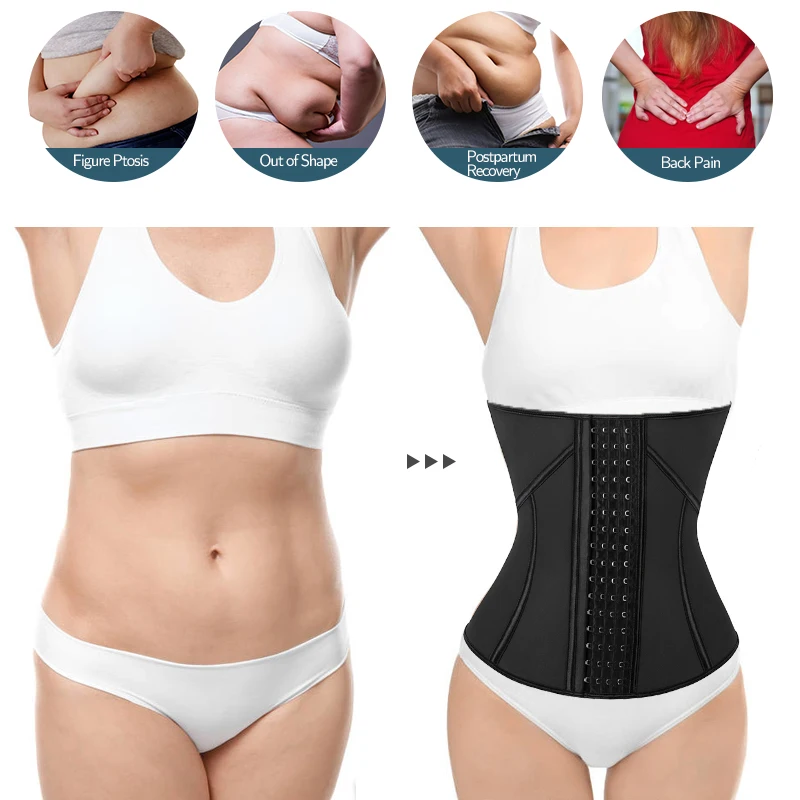 Женский латексный поясной триммер пояс для тренировки живота корсеты похудения