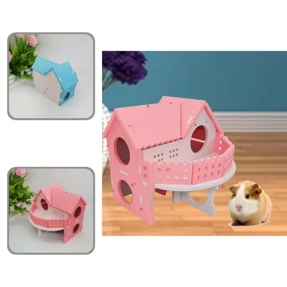 

Creative Decorative Small Animal Hideout House Breathable Small Pets House with Ladder for Rat