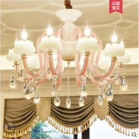 european crystal chandelier romantic candle princess room bedroom lamp