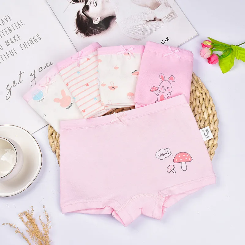 

5 шт./Лот, повседневное милое нижнее белье для маленьких девочек, детские трусики, Детские хлопковые трусы с мультяшным рисунком, шорты для д...