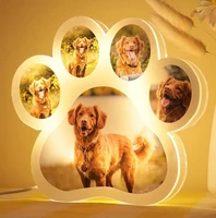 personalized photo led night light pet dog cat paw customized pictures usb tablet lamp for anniversary christmas lover gifts