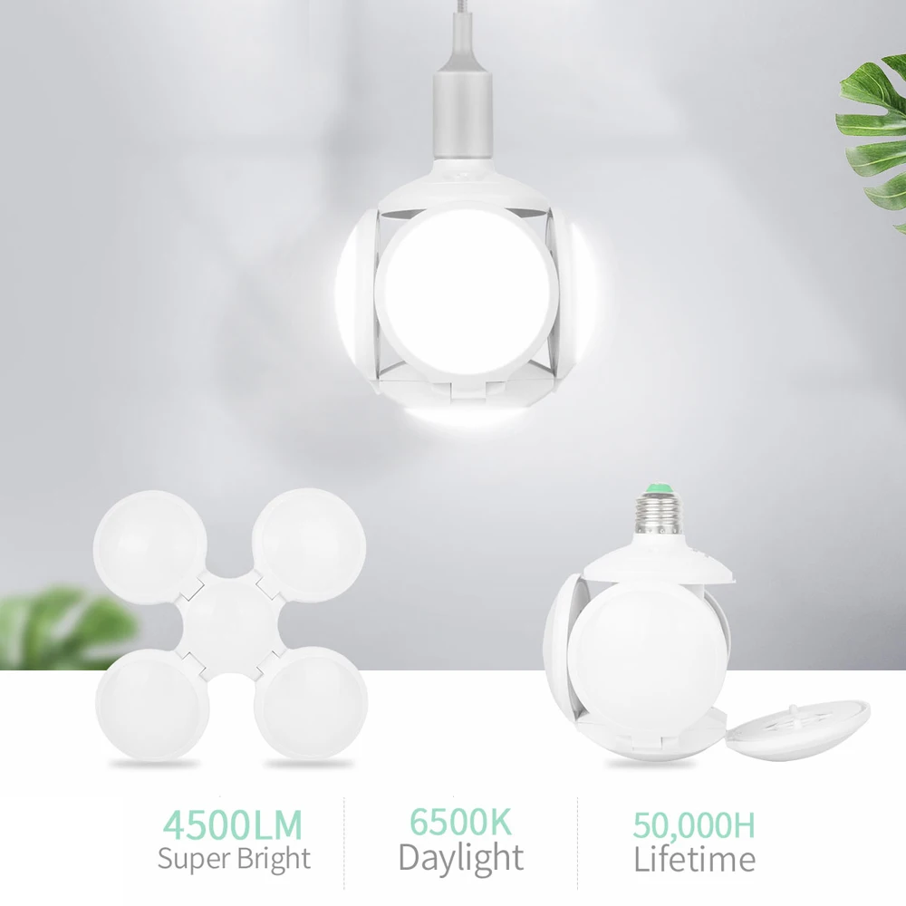 Светодиодный светильник для гаража s деформируемый 40 Вт подвальный E26/E27