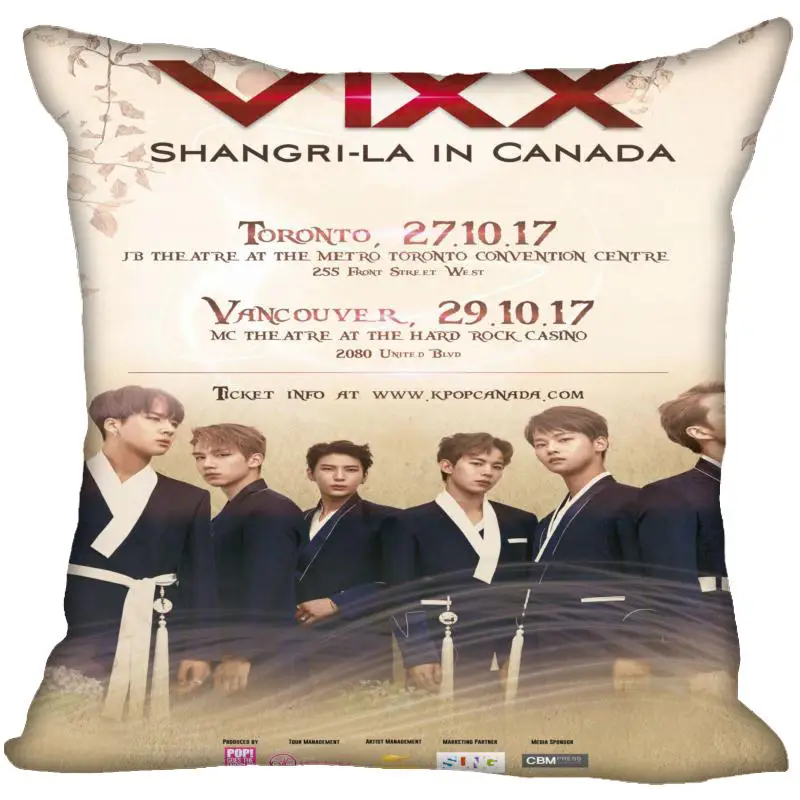 Квадратные шелковые наволочки с принтом K pop VIXX 40x40 45x45 50x50 60x60 Двухсторонняя