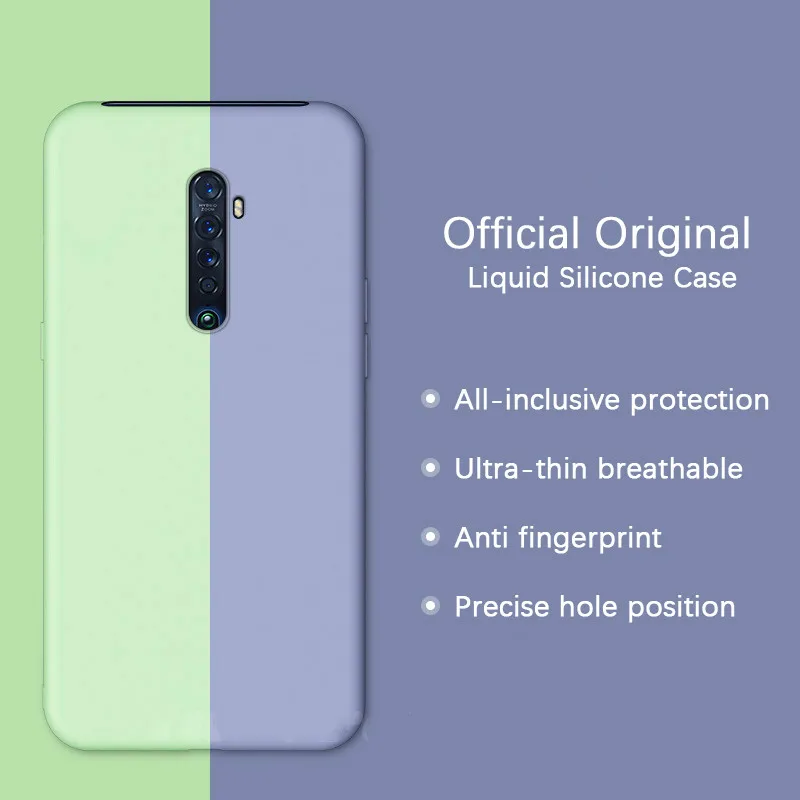 Rezzol жидкий силиконовый чехол для телефона OPPO Reno Ace 2Z 2F 2 сплошной цвет мягкий