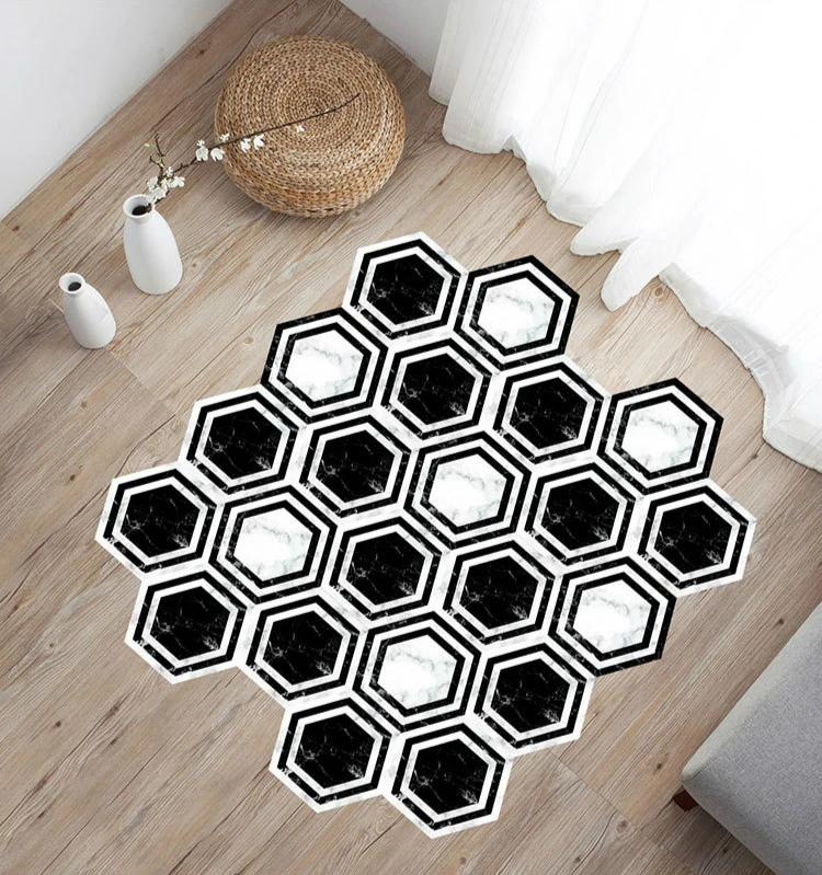 

Modern Thick Self Adhesive Floor Sticker Fashion Marble Pattern Bathroom Ground Wallpaper Waterproof Wall Stickers Room Decor