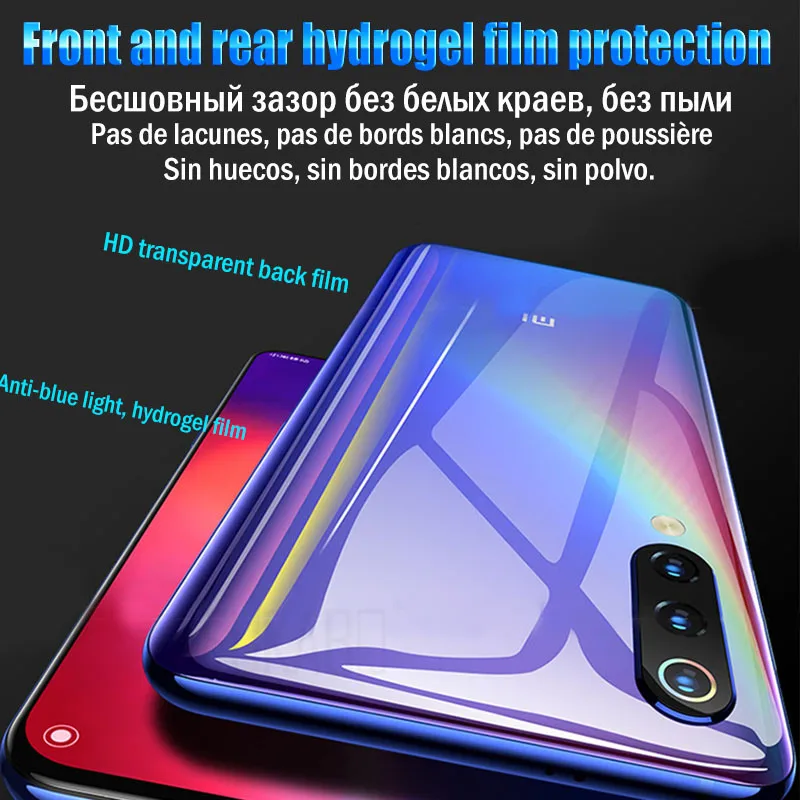 10D Передняя и задняя Гидрогелевая пленка для Xiaomi Redmi mi 9 9T 9 SE mi 8 Lite A2 A1 Защита экрана для Xiaomi mi 9 9T Pro не стекло