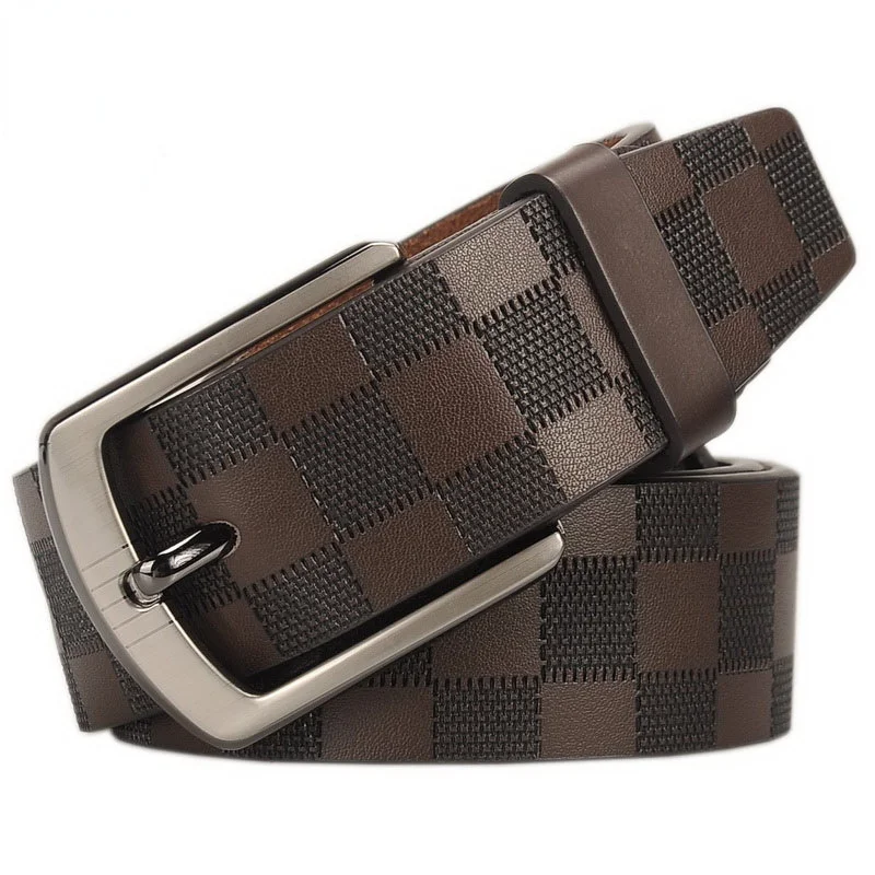 

Men's Leather Belt Classic Business Needle Buckle Soft Leather Belt Leather Trouser Belt Belt for Men
