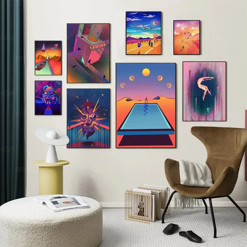 

Canvas Colorful Abstract Paintings Home Decoration Wall Art Picture Prints Modular Modern No Framework Poster For Living Room