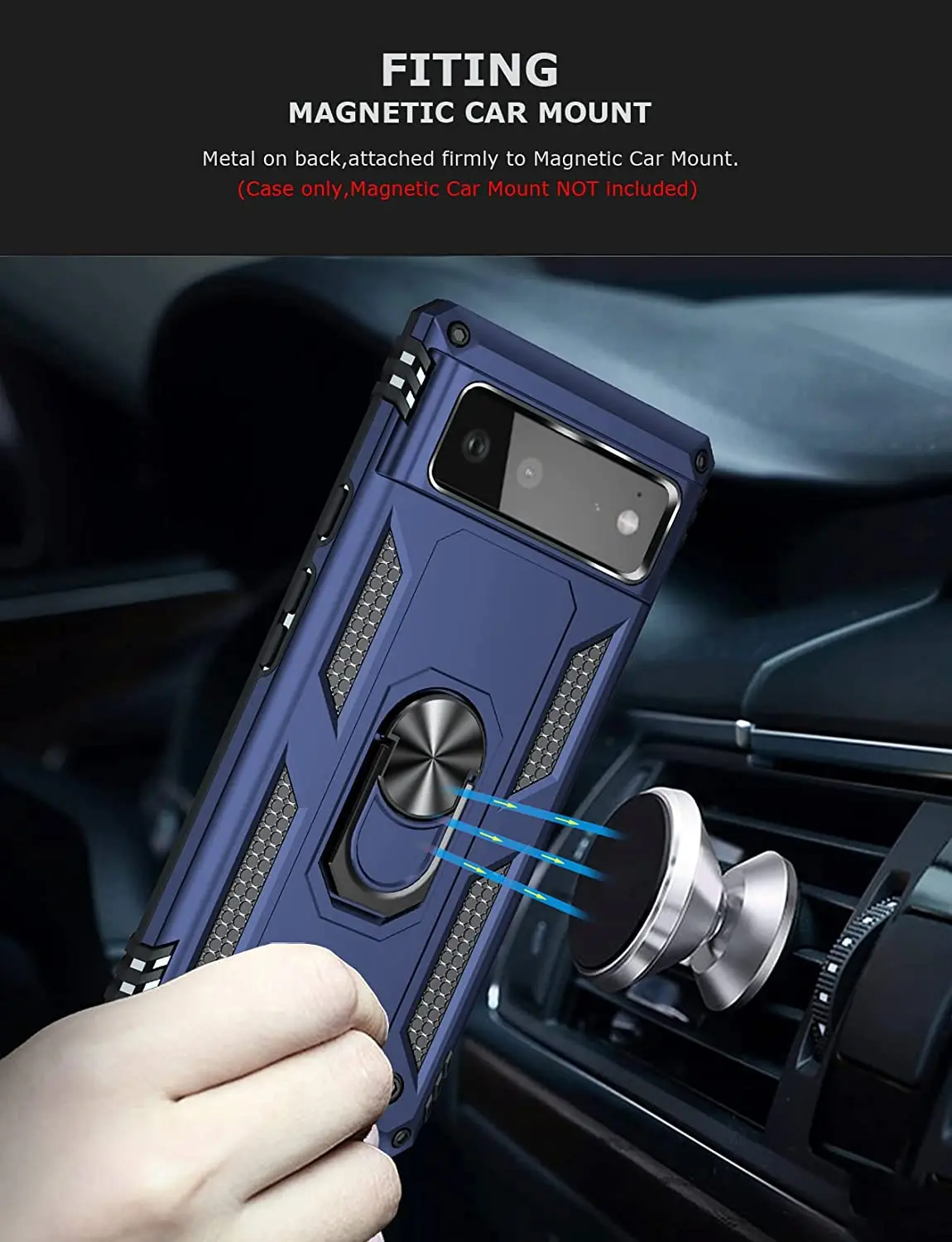 Чехол для телефона Google Pixel 6 Pixel6Pro Pixel6 6Pro 5G кольцо магнитное прочное металлическое