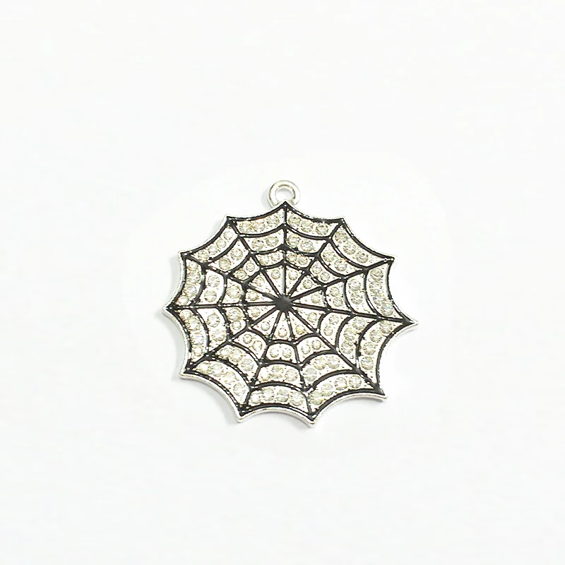Новинка! Подвески со стразами в виде паутины 37 мм 10 шт./лот для модных детских