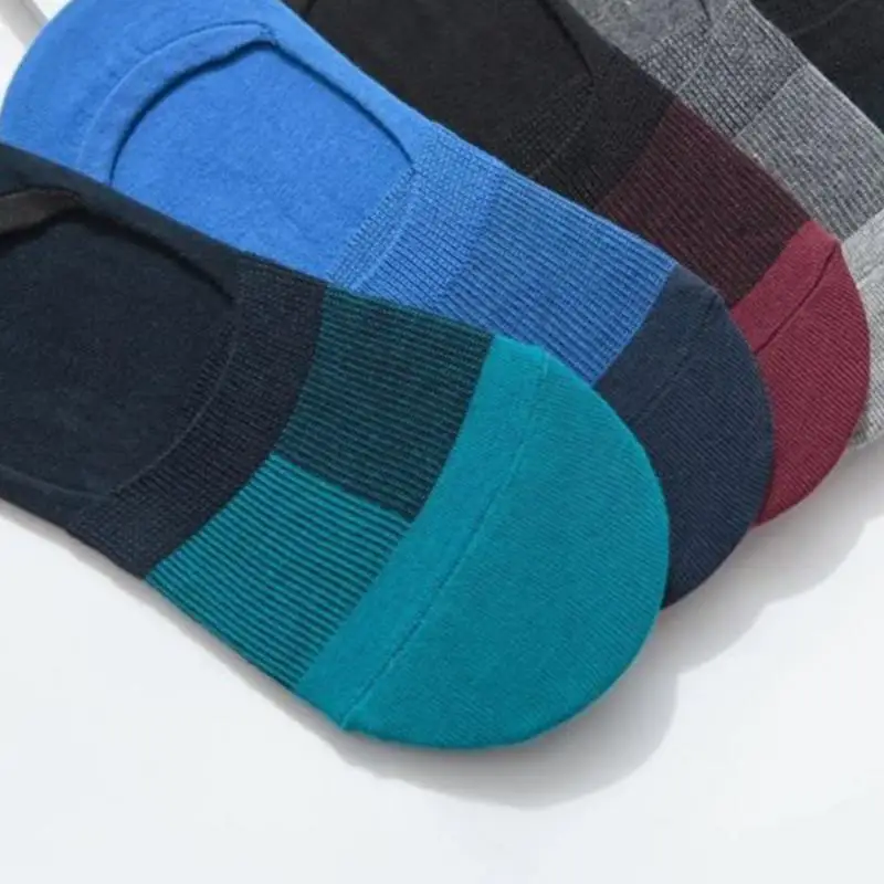 Мужские короткие носки повседневные мягкий хлопковый носок лоферы не скользят