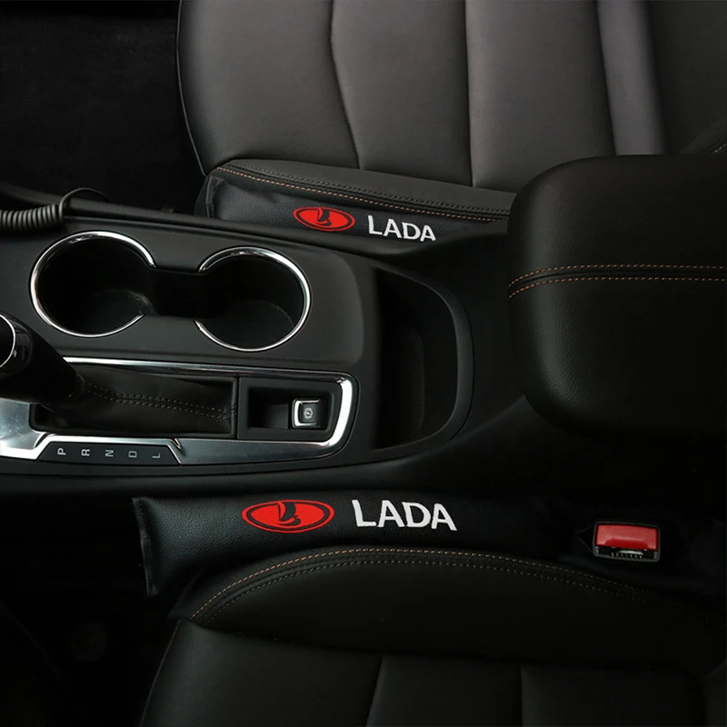 2 шт., для Lada vesta granta, из искусственной кожи, для автомобильных сидений, зазор, наполнитель, мягкая подкладка, прокладка,, автомобильные аксессуары с логотипом LADA