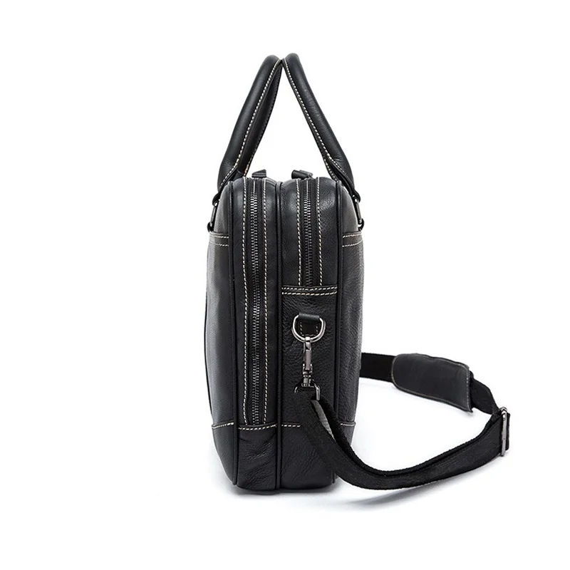 Men's Genuine Leather Briefcase Fashion Male Shoulder Bag Luxury Designer Business Handbag Cow Leather Men Women's Laptop Bag