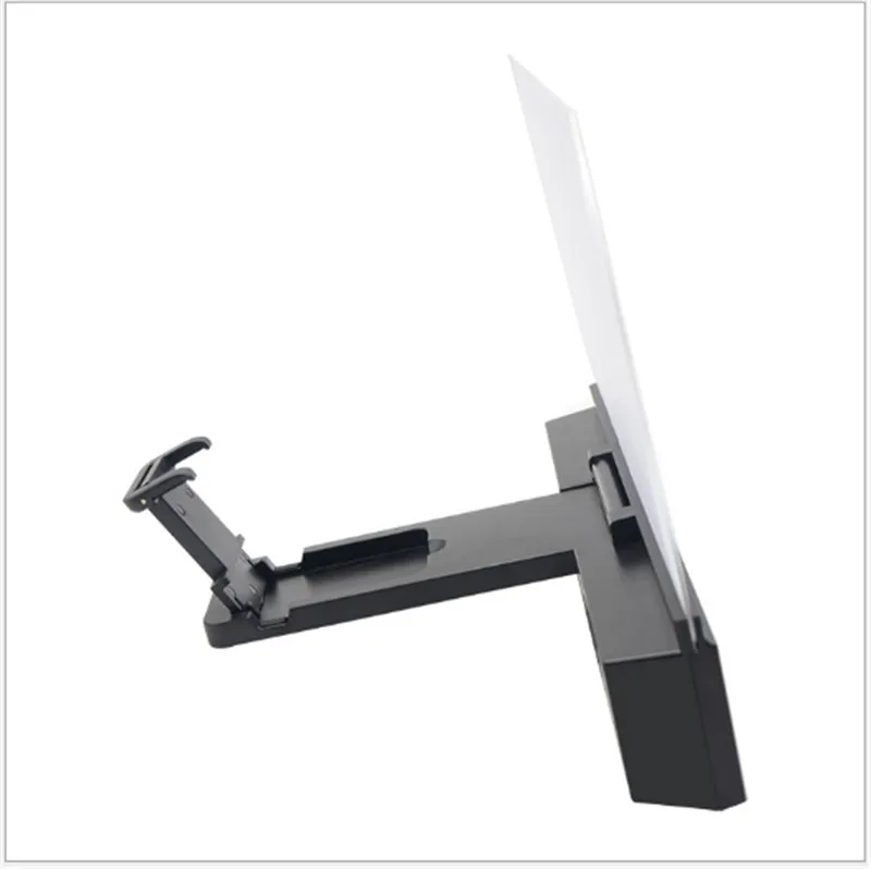 White 12 inch Mobile Phone Screen Magnifier 3D HD Video Amplifier Smartphone Stand - Color: White