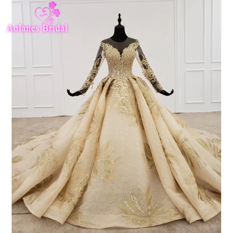 Роскошное Золотое вечернее платье Длинные бальные платья кружевные атласные