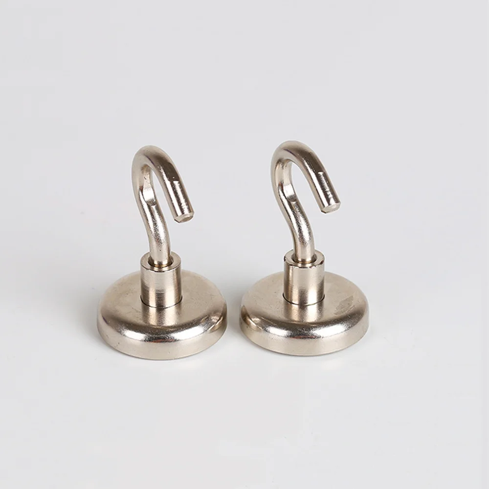 

12 Pcs Heavy Duty Strong Magnetic Hooks for Storage and Organization Home Kitchen Accessories Silver (D12)