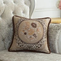 luxury european style jacquard embroidery cushion covers throw pillowcase for car living office bedroom home decoration