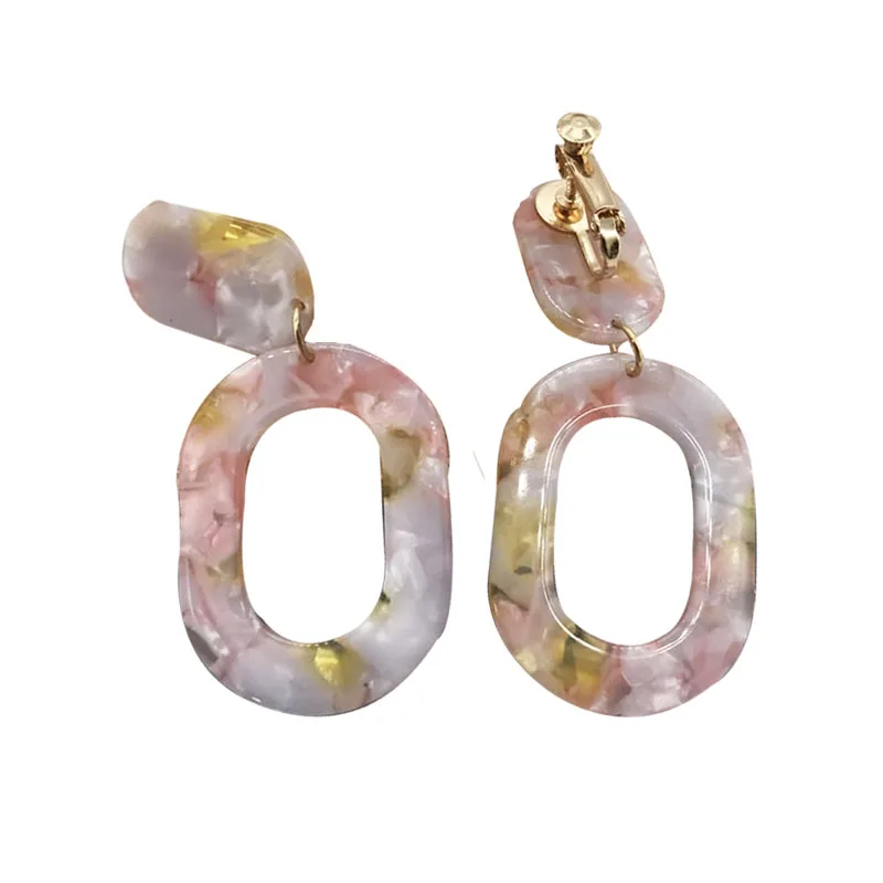 Геометрические Популярные Эффектные серьги клипсы без отверстий для