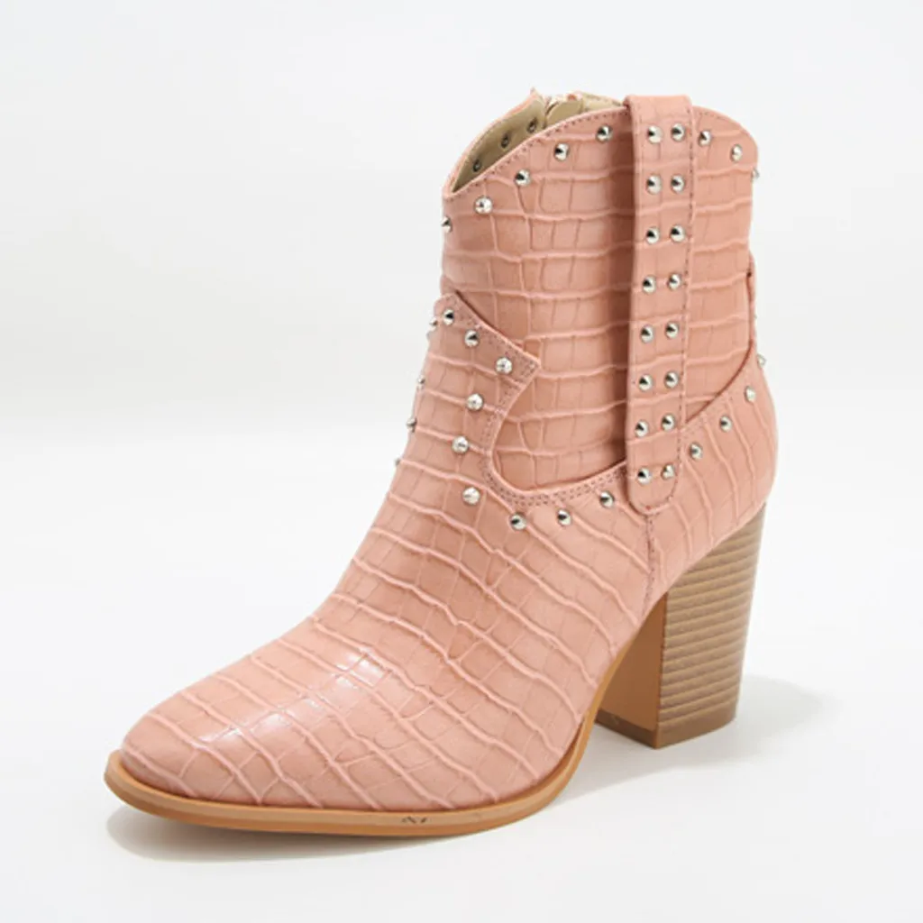 

New Short Boots Autumn Winter Fashion Joker Women Causal Ankle Boots Thick Heel Shoes Woman Flats High-Heel Shoes Boot